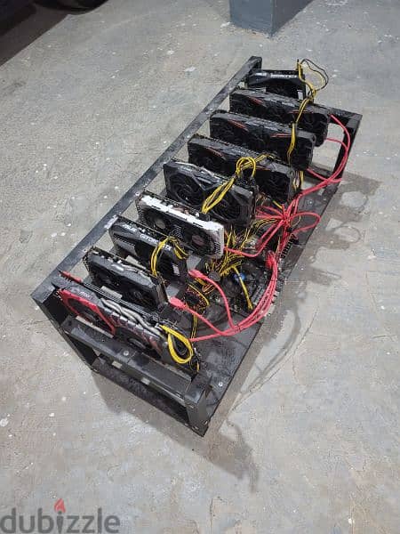 mining rig 9 gpu rarely used good conditions 1