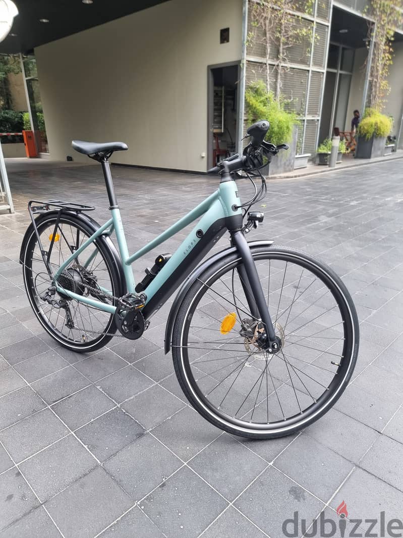 Electric Bicycle - Decathlon Elops LD 500 E - Low Frame (green). 2