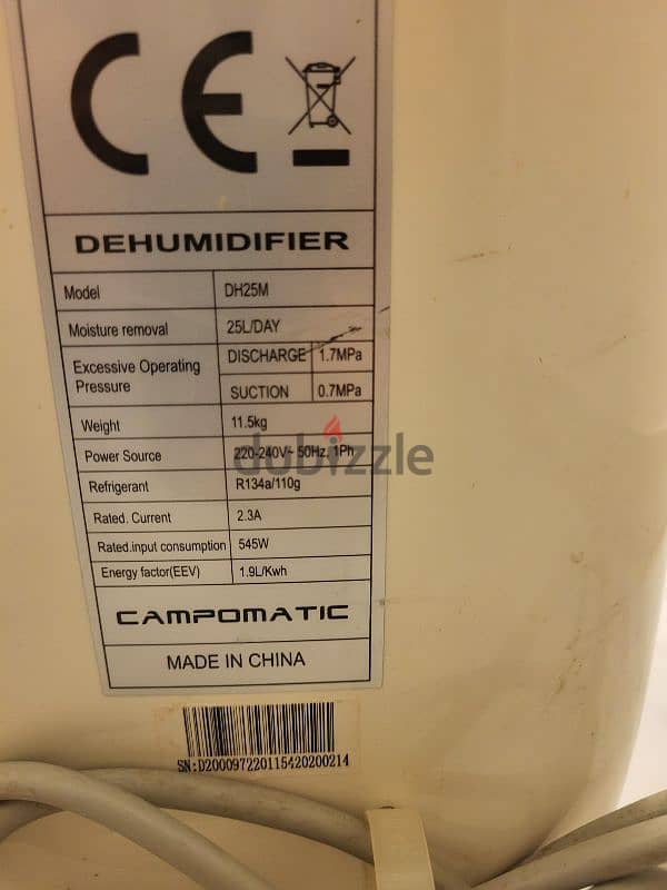 campomatic dehumidifier 4