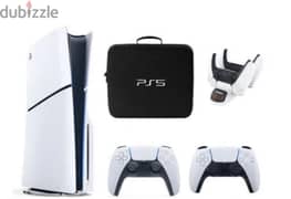 PS5 slim + 2 joysticks + bag + FC25 0