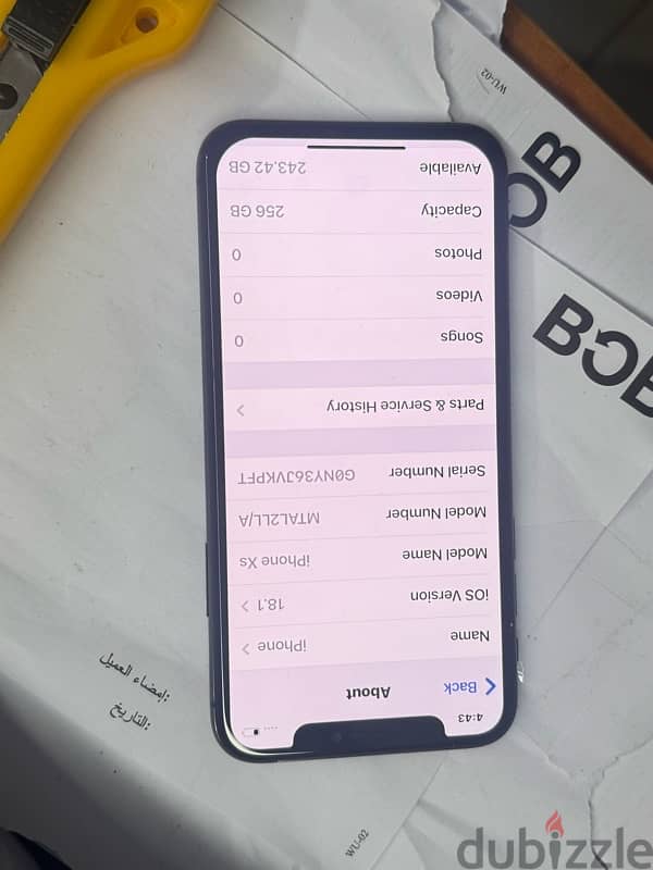 iphone XS 256G battery 77% original 3