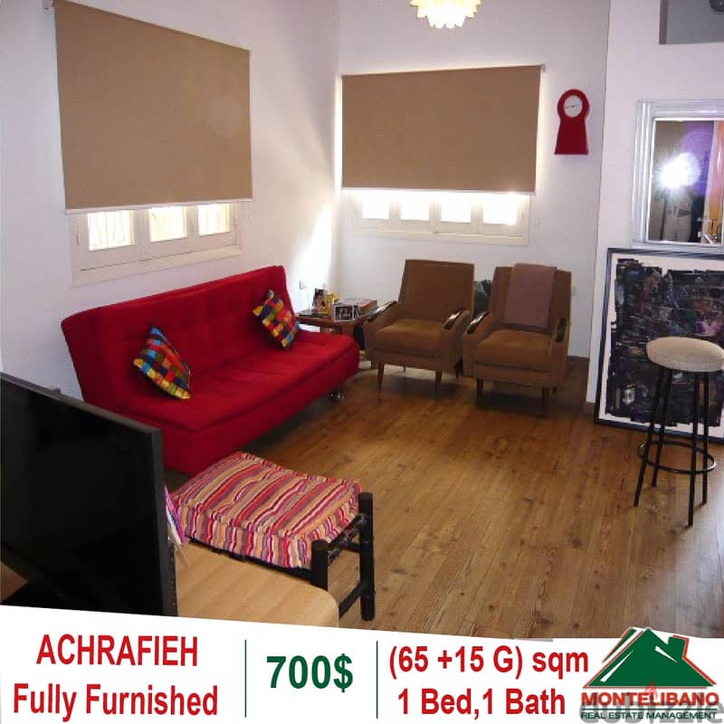 65 Sqm Fully Furnished Apartment for rent in Achrafieh!! 0