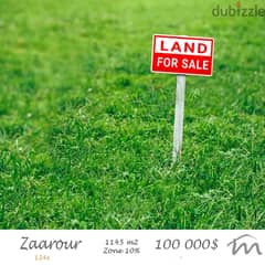 Zaarour | 1145m² Land | ZONE 10% | Road Access | 87$/SQM | View 0