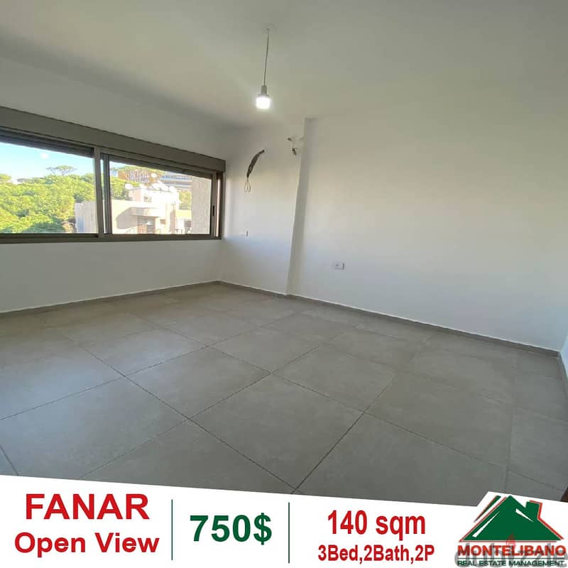 Apartment for rent in Fanar with an Open View!! 2