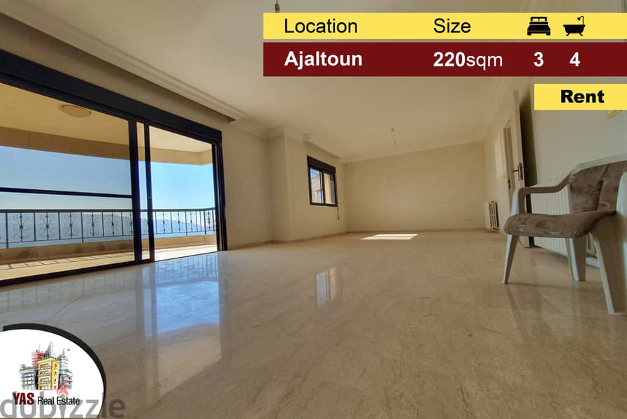 Ajaltoun 220m2 | Well Maintained | Rent | Mountain View | KH | 0