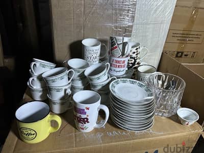 mugs cups plates