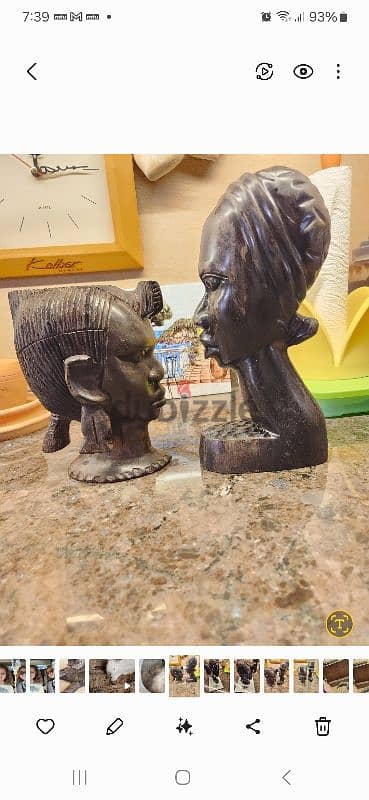 2 black wood pieces from Africa 2