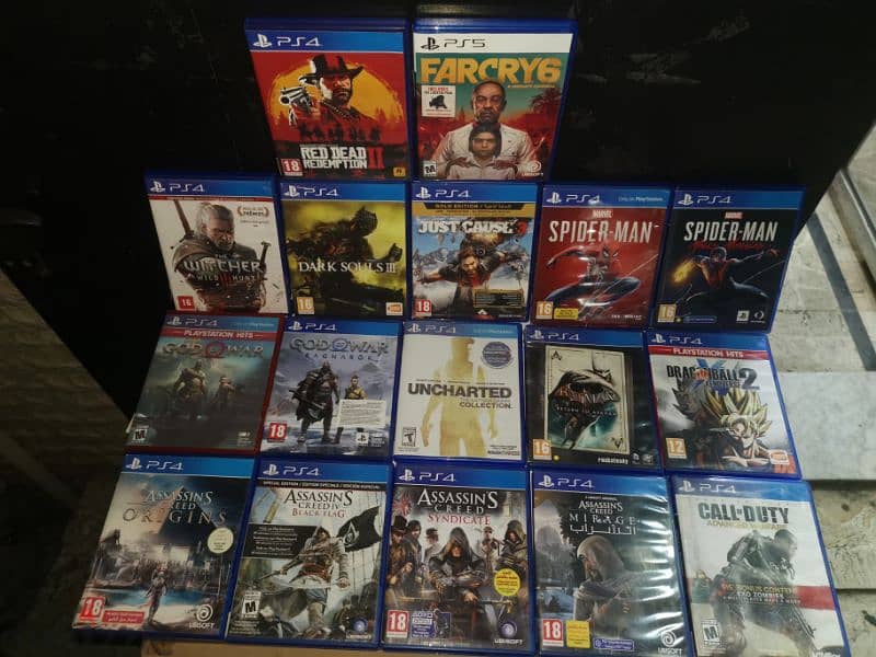 Ps4, Ps3 and Ps2 games. Xbox one, Ps2 and Ps4 consoles 0