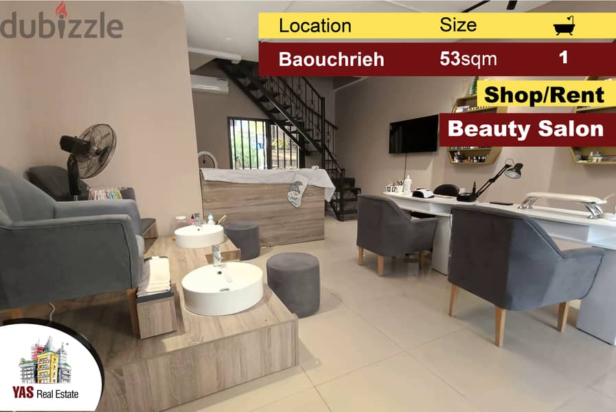 Baouchrieh 53m2 | Shop | Decorated | 2 floors | Equipped | Rent | AA | 0