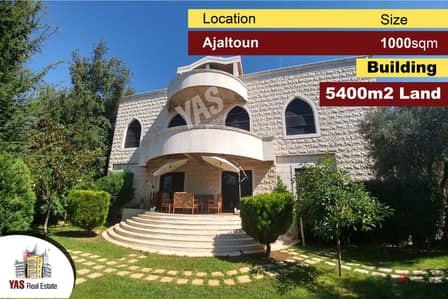 Ajaltoun | 1000M2 Building | 5400m2 Land | Uique Property | View |