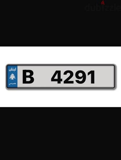 Special plate B 4291