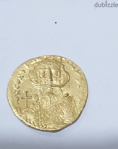 Ancient Gold Byzantine Solidus Coin for Emperor Contans II year 641 AD