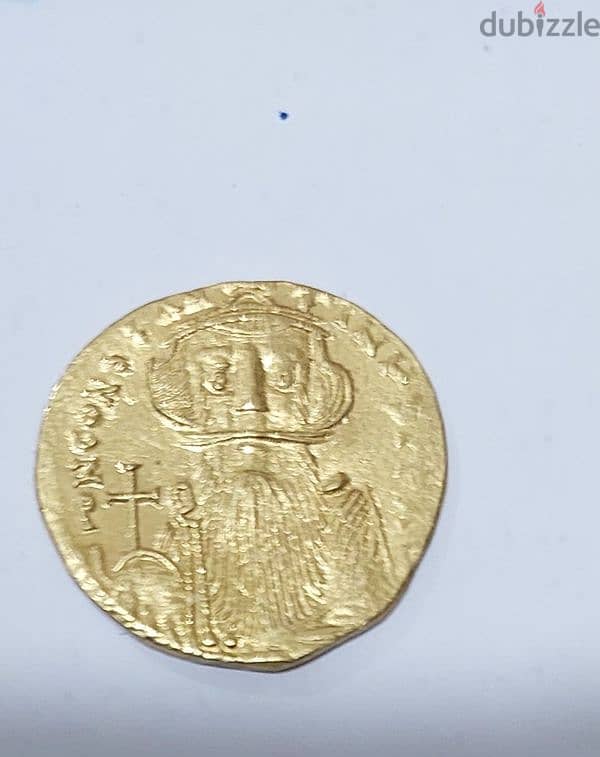 Ancient Gold Byzantine Solidus Coin for Emperor Contans II year 641 AD 0