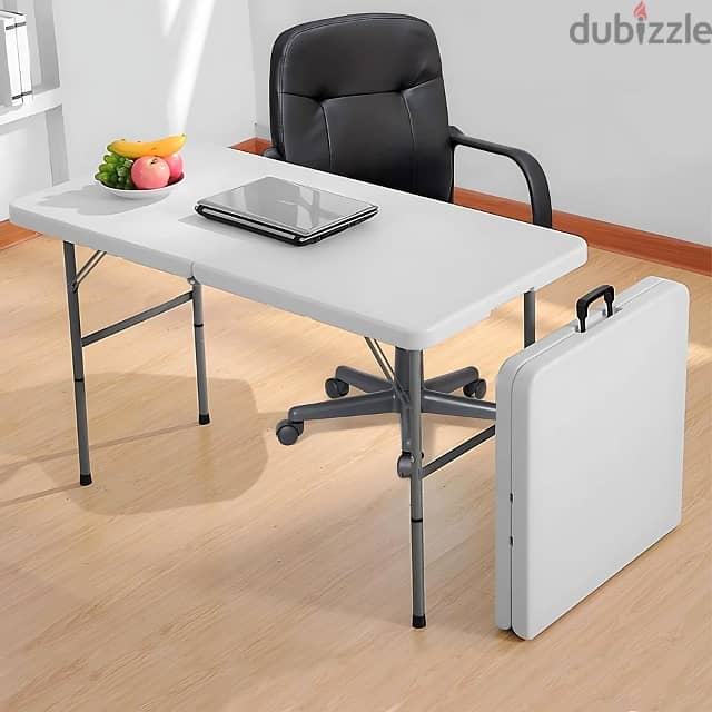 Folding Study Table with 3 Heights & Compact Briefcase Design 0