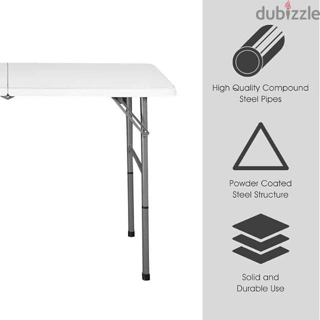 Folding Study Table with 3 Heights & Compact Briefcase Design 8