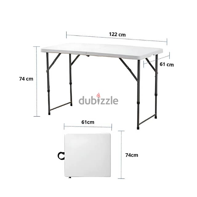 Folding Study Table with 3 Heights & Compact Briefcase Design 10