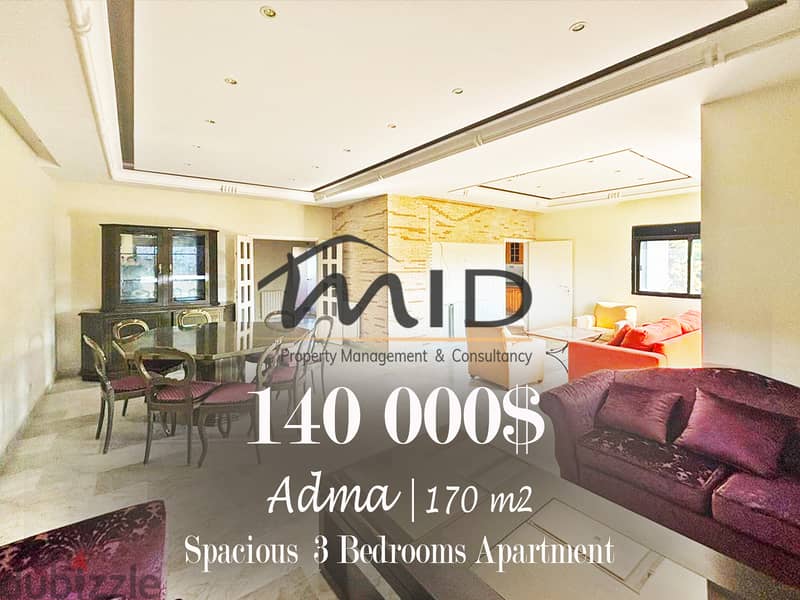 Adma | Catchy Decorated 170m² | 3 Bedrooms Apartment | Balconies 1