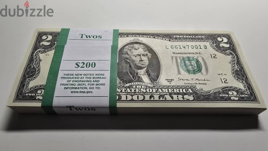 2 Dollars x 100 Pcs Bundle NEW MINT 2