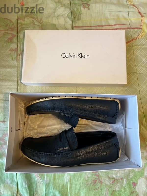 CALVIN KLEIN BLUE LOAFER SHOES 0