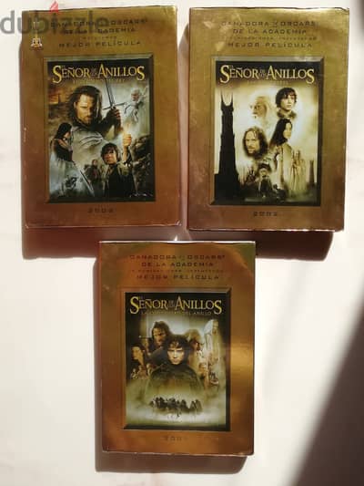 Lord of the rings trilogy dvds english & spanish audio & subs