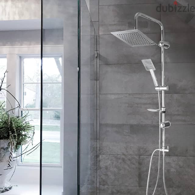 Modern Shower Set with 5 Spray Modes, 2 Washing Heads, 70cm 1