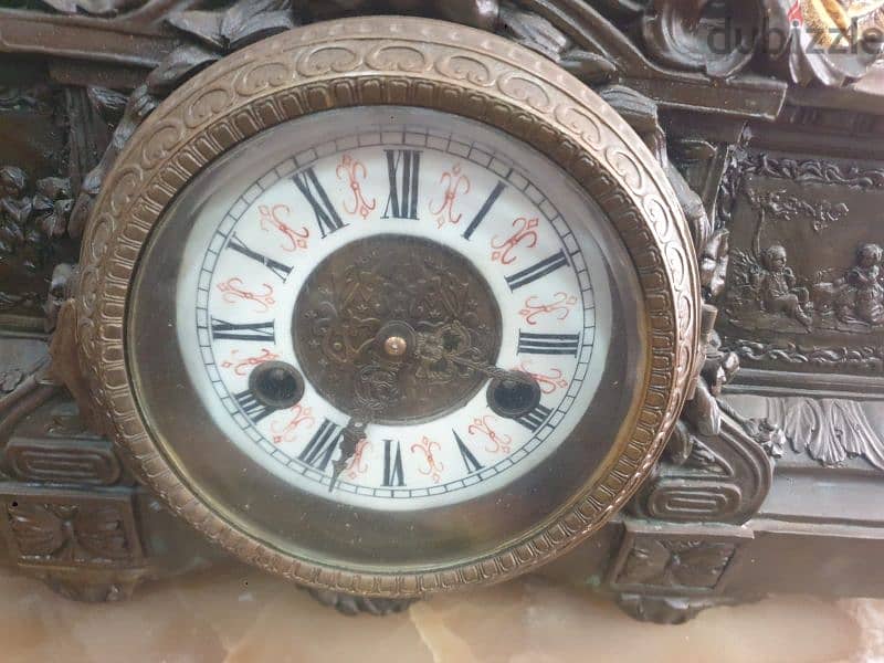 antique big clock made from bronze, french antiques 2