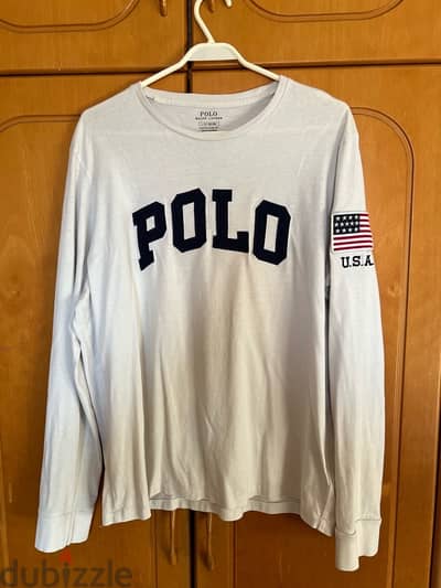 POLO WHITE LONG SLEEVE SLIM FIT SHIRT