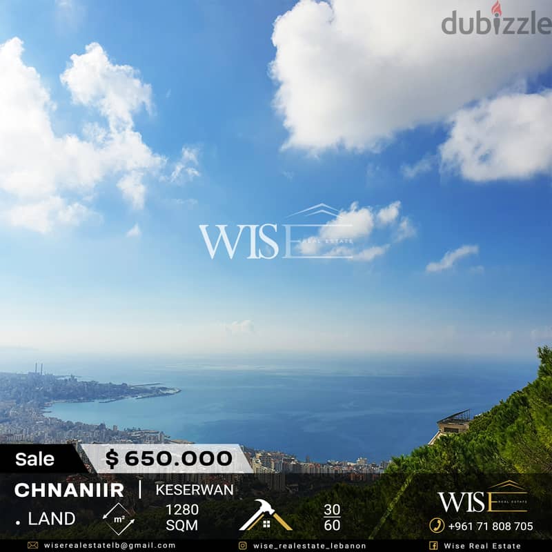  Prime 1280 SQM Land for SALE in Chnaniir! 0