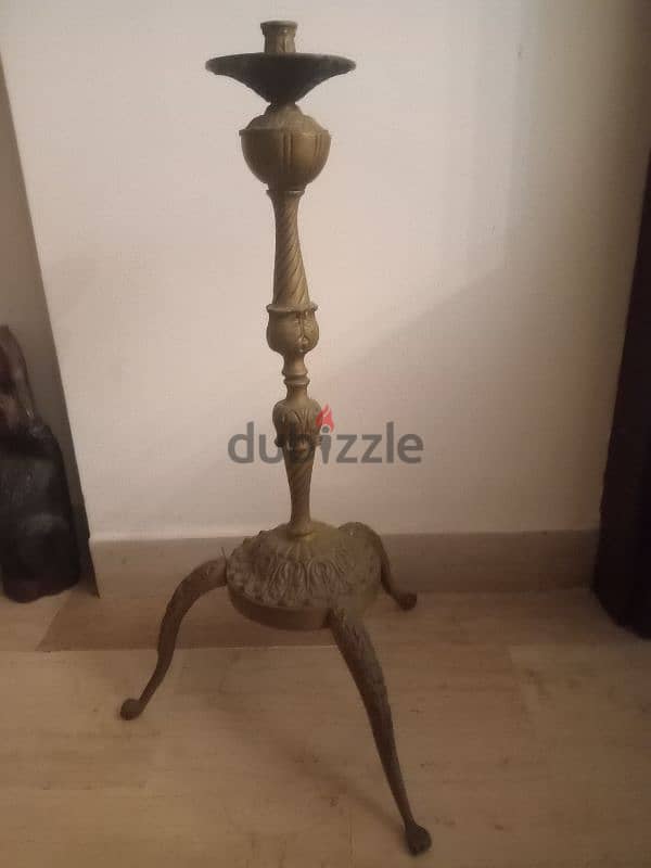 شمعدان نحاس شمعة واحدة طول 67cm عرض 17cm 1