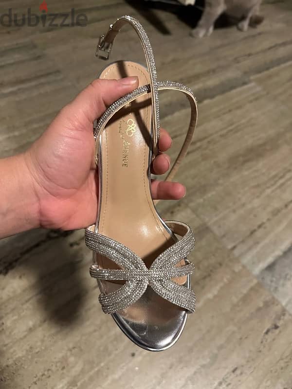 sandal silver wedge 1