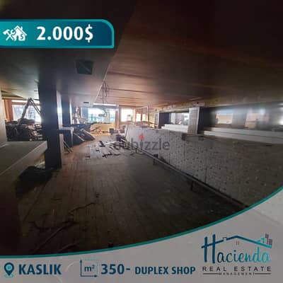 Duplex Shop For Rent In Kaslik