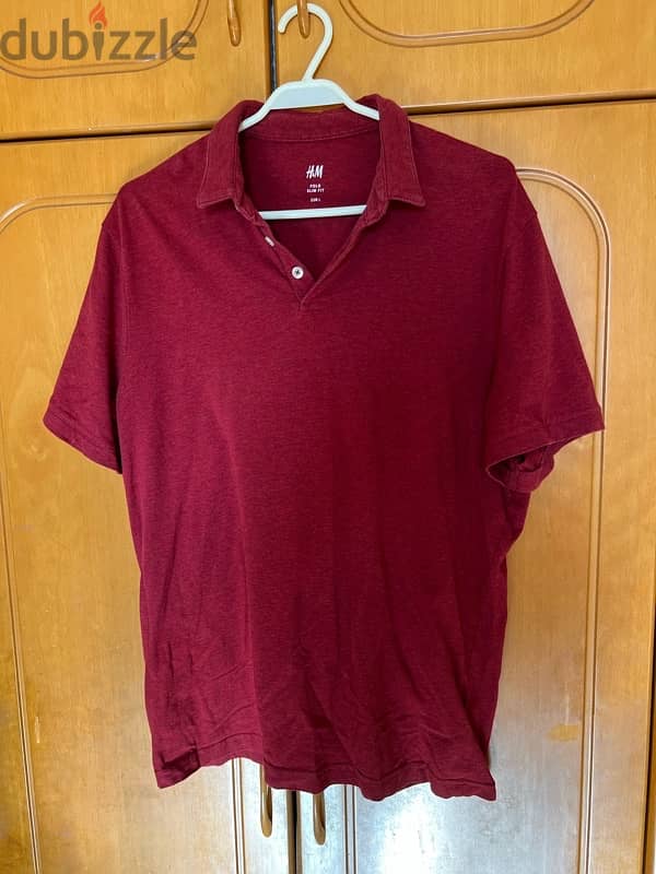 H&M RED POLO SHIRT 0