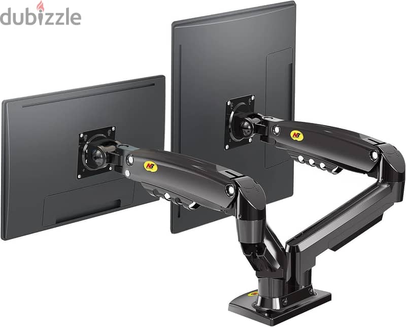 NB F160 Dual Monitor Desk Mount Stand Full Motion - Supports up to 27" 0