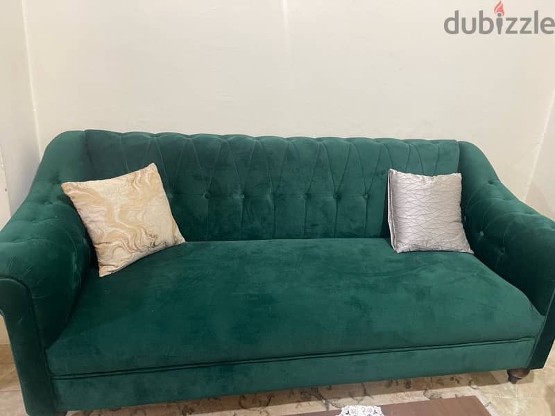 sofa velvet green 0