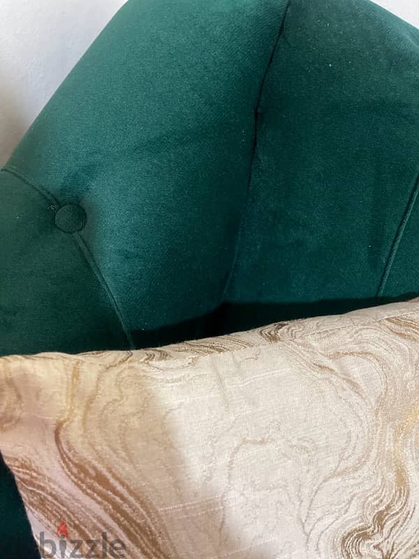 sofa velvet green 1