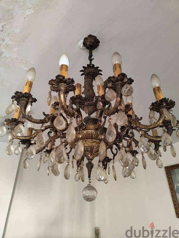 copper chandelier x2 تريات نحاس 0