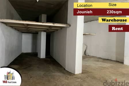 Jounieh 230m2 | Warehouse | Rent | Prime Location | Catch | ELO |