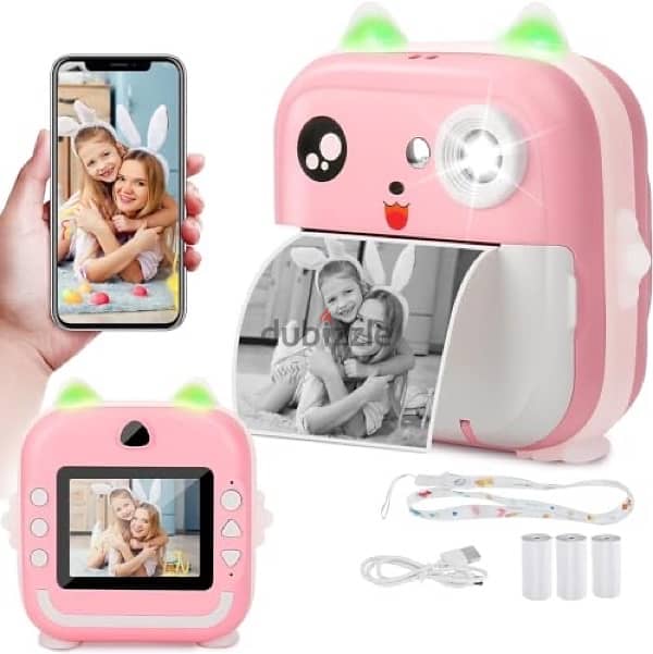 Kids Camera Instant Print for Children Digital 2400W Pixel Video Photo 1