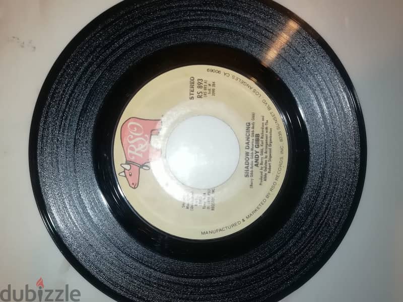 Andy Gibb Shadow dancing /Let it be me 45t 7" no cover  vg 0