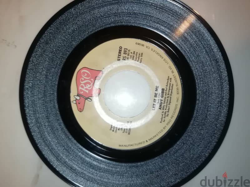 Andy Gibb Shadow dancing /Let it be me 45t 7" no cover  vg 1