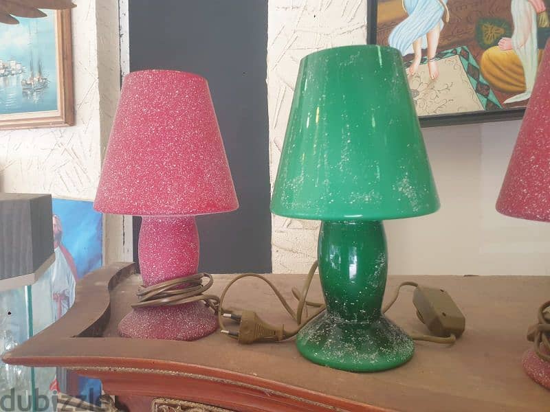 pair of lampadaire, green and red, ideal for christmas 0