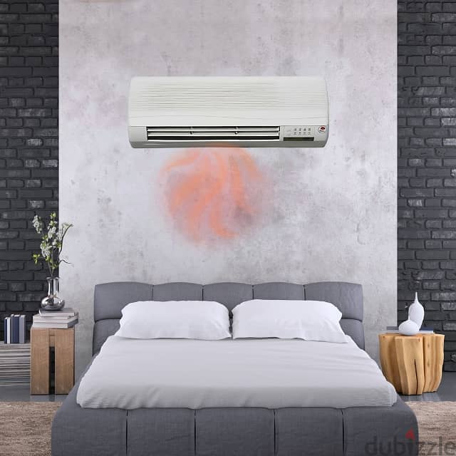 Renova Wall-Mounted Heater with Remote, 2 Heat Settings, Timer 1