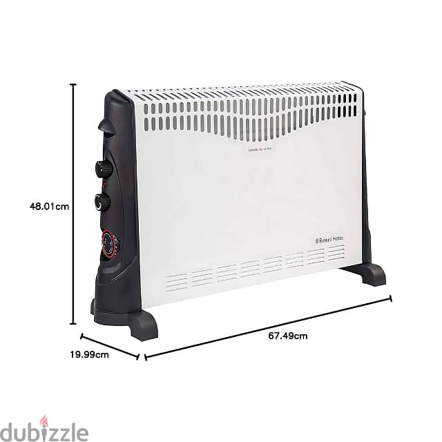 Russell Hobbs Convection Heater with 3 Heat Settings, Timer, 20m² 5