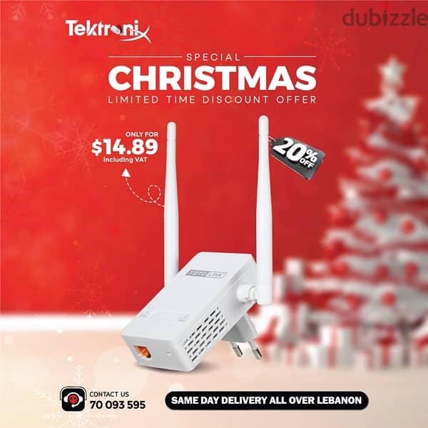 TotoLink EX200 300Mbps Repeater 2.4G Wireless N Range Extender 0