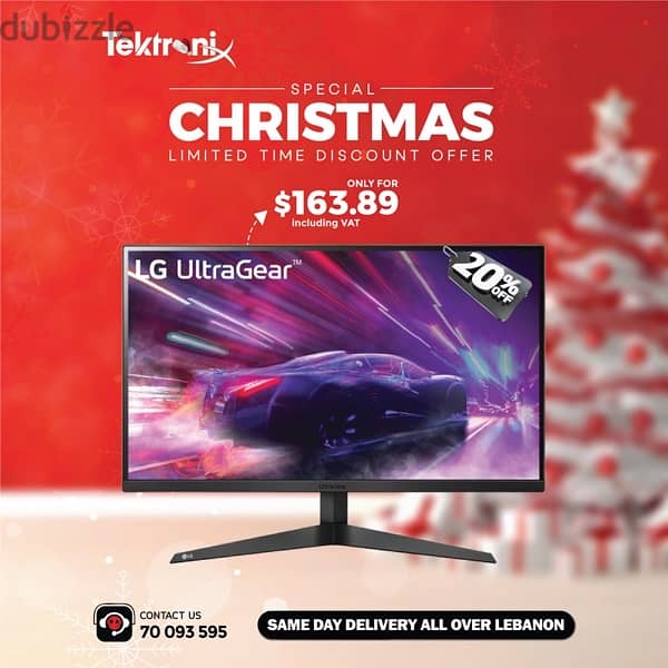 LG 24 inch UltraGear FHD 165Hz Screen Monitor AMD FreeSync Premium 0