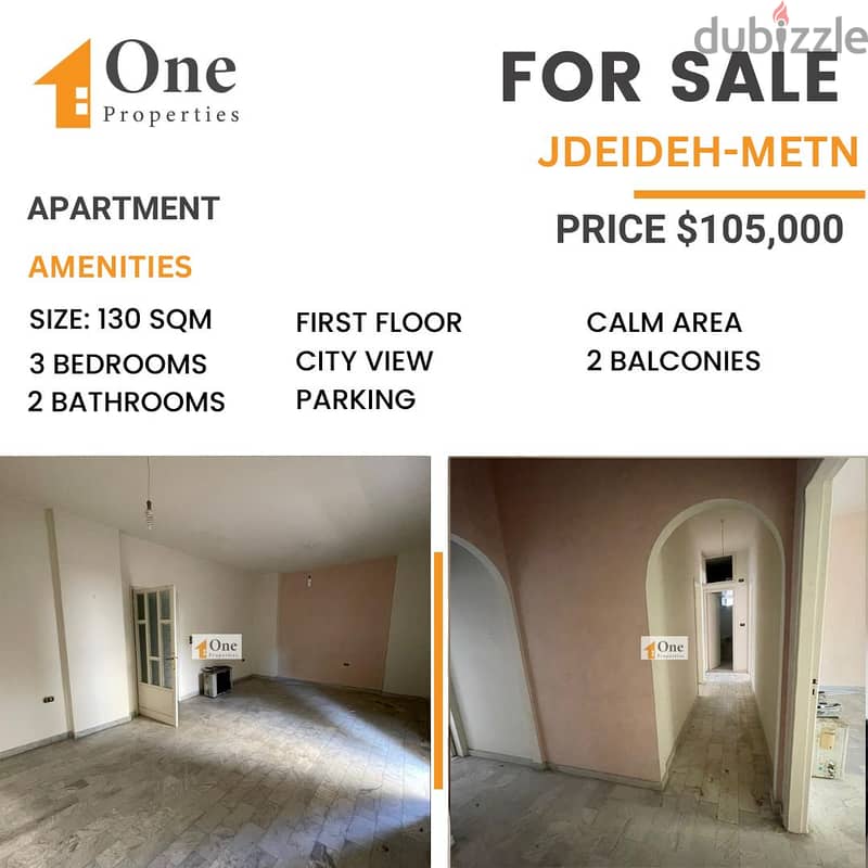 APARTMENT FOR SALE IN JDEIDEH - METN 0