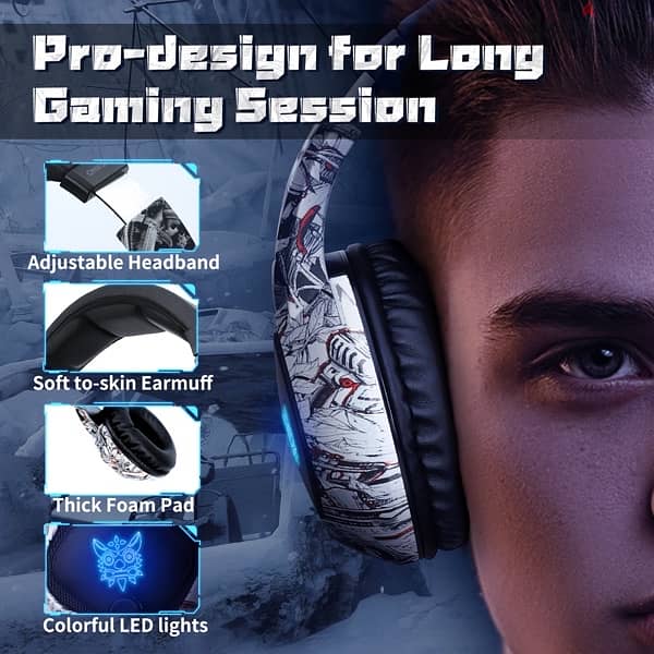 ONIKUMA K19 Professional Gaming Headphone with RGB LED Backlight 3