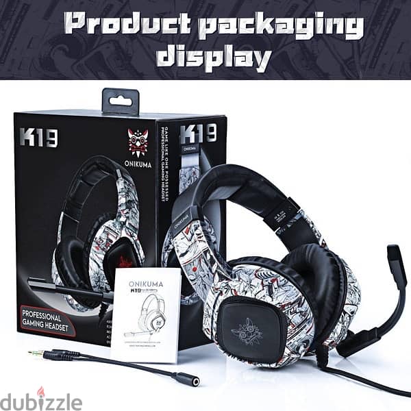 ONIKUMA K19 Professional Gaming Headphone with RGB LED Backlight 4