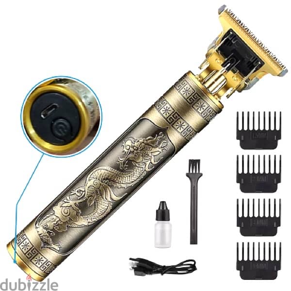 Vintage T9 plastic Gold Cordless Beard Trimmer With 60 minutes Runtime 4