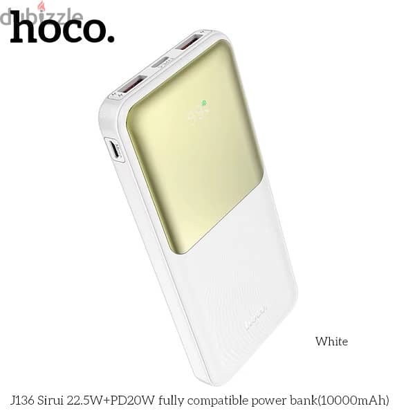 Hoco 10000mAh 22.5W+PD20W Power Bank Light Power Supply Fast charging 3